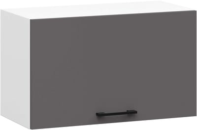 Keukenkast modulaire OLIWIA W60 met 1 Deur / Hangkast / Bovenkast / AKORD Furniture Factory / Wit - Grafietgrijs / 60 x 29 x 30 cm