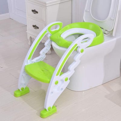 Baby Potty Toiletbril - Kinder Potty Trainer - Zindelijkheidstraining - Verstelbaar Pedaal - Universeel Ontwerp - Groen