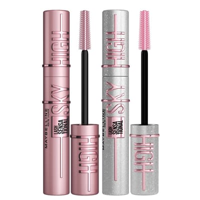 Maybelline New York - Duo Lash Sensational Sky High Mascara - Very Black + Space Diamond Glitter - Lengte Mascara - 7,2ml X2