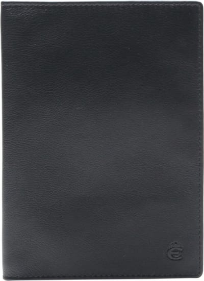 Esquire Leren Identiteitskaarthoesje Logo Passport Cover Black Zwart