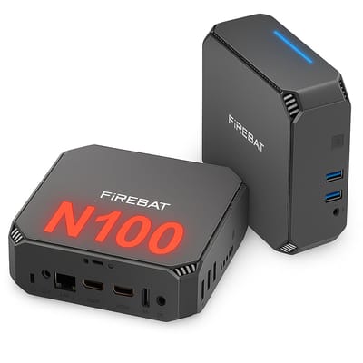 Firebat AK2 Plus - Windows 11 Pro Mini PC - Intel 12e generatie processor N100 (tot 3.40 GHz) - 8 GB RAM - 256 GB SSD - 1000MHz - 4K op 60 Hz Support