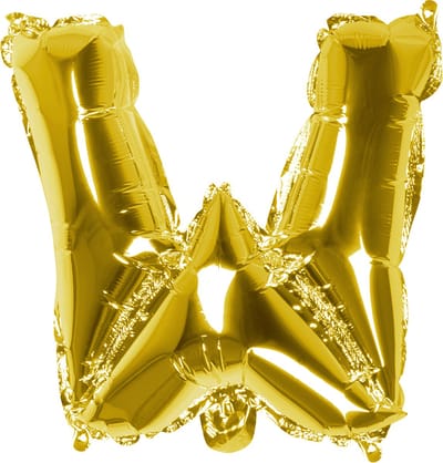 Boland - Folieballon 'W' goud W - Goud - Letterballon