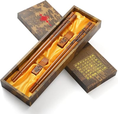 Eetstokjes Hout - Chopsticks Set - Aziatisch Eten - Vaatwasmachinebestendig - 23 cm - Natuurhout