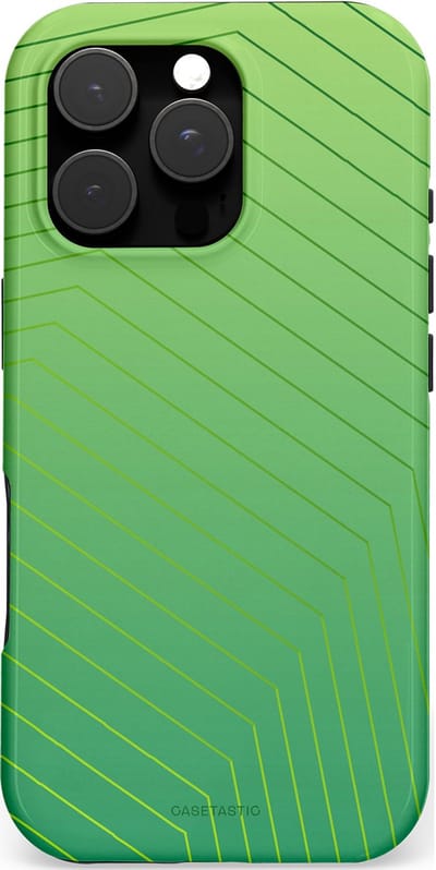 Casetastic hoesje geschikt voor Apple iPhone 16 Pro - MagSafe - Dubbellaagse bescherming - Neon Groen Net - Fashion Case - Groen