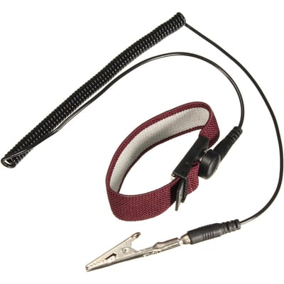 6 voet antistatische armband antistatische polsband anti-ESD kettingarmband handketting ESD aarding wijnrode kleur