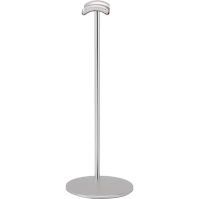 Hoofdtelefoonstandaard Aluminiumlegering Headsethouder Oortelefoonstandaard met Ondersteuningsstang 10cm Stevige Basis Zilver zilver