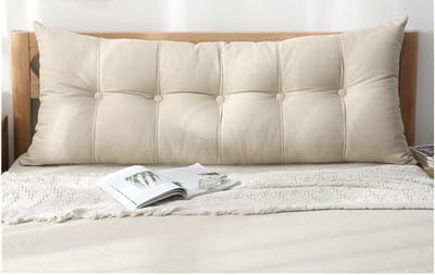 Hoofdbordkussen voor Lekker Lekker Liggen en Lezen - Ondersteuning voor Rug en Nek - Veelzijdig Bedkussen - 120x60x20cm