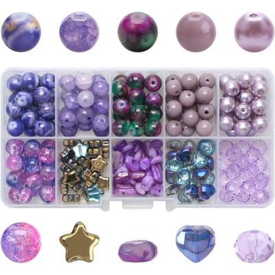 10 vakjes/doosje gravel barstkralen, glazen kristal losse kralen, DIY armband, kralenmateriaal gray