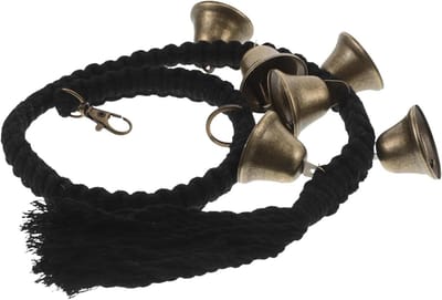 Huisdierdeurbel voor honden - Zindelijkheidstraining bel - Huisdier communicatie - Luid geluid - 75 cm - Zwart