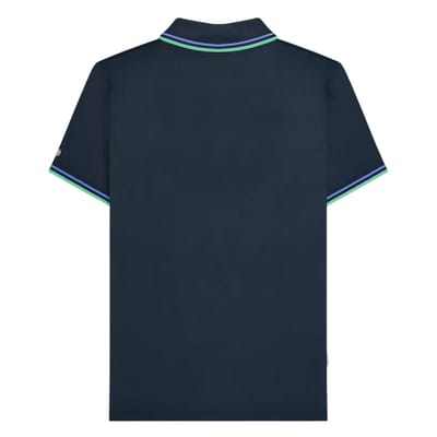 Lambretta Heren SS25 Twin Tip Poloshirt (Marineblauw/Cameo)