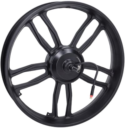 Achterwiel Zwart + Motor 20 Inch 48V 250W Rode Stekker V8 / V20 Fatbike