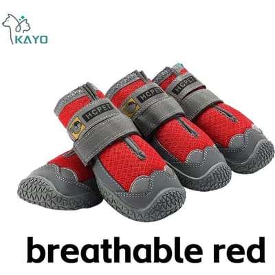 4 Stuks/Set Hondenschoenen voor Grote Honden Ademend Professioneel Outdoor Hondenschoenen Antislip Duurzame Huisdierschoenen voor Wandelen Rubberen Zool 1