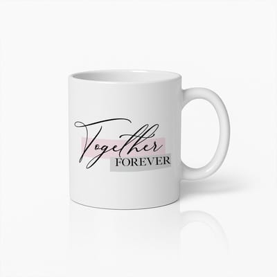 330ml Koppels Koffiemok - 'Together Forever' Romantische Quote Beker voor geliefden