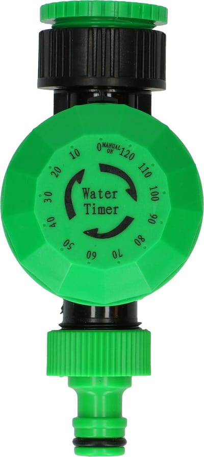 Kinzo Garden watertimer - 5-120 min. - 2 aansluitingen - vergrendelknop