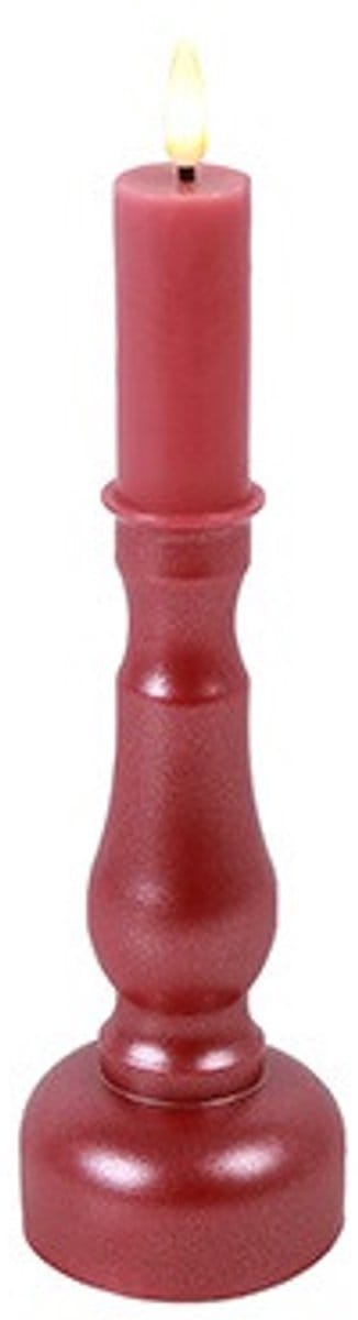 Kandelaar en kaars Nuala LED S roze