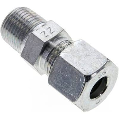 3/8'' NPT Buitendraad x 10S Verzinkt Stalen Rechte Snijring Koppeling 630 Bar DIN 2353