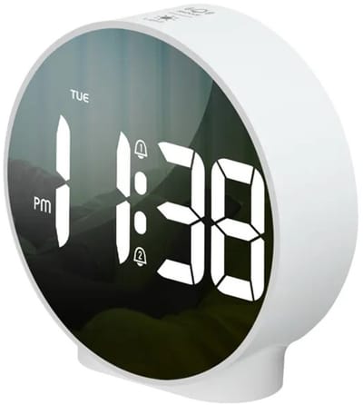 Digitale Wekker - Twee alarmen - Wit - Dimbaar - USB & AAA batterij - Voor volwassenen & kinderen - klok voor thuis in de slaapkamer en op vakantie - reiswekker & kinderwekker - alarmklok