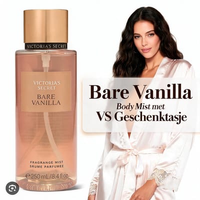 Victoria's Secret Bare Vanilla Body Mist | Brume Parfumée 250 ml/8.4 fl oz Met VS Geschenktasje