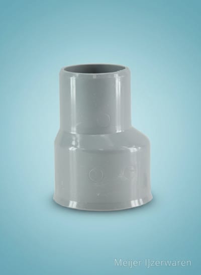 PVC Reparatiemof 50 mm x Verjongde Spie 44 mm – Spiemof 50 mm - Grijs - Reparatiestuk - Artikel code 8717306087254