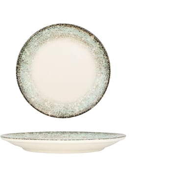 Kütahya Porselen Dessertbord - Rust Green - Porselein - 21 cm - set van 6