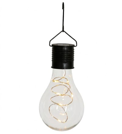 Anna's Collection Anna's Collection Solar sfeer hanglamp - tuin - lampenbol - zwart - glas - 15 cm