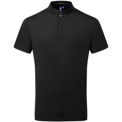 Premier Heren Essential Coolchecker koksshirt met korte mouwen (Zwart)