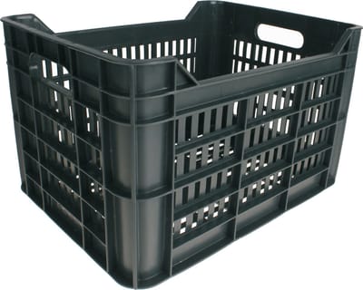 AMIGO Fietskrat 30 Liter - 100% Gerecycled Kunststof - Donkergrijs