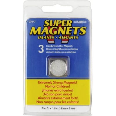 Blanko Magneet (Ø x h) 18 mm x 3 mm Rond RVS 3 stuk(s) 205018