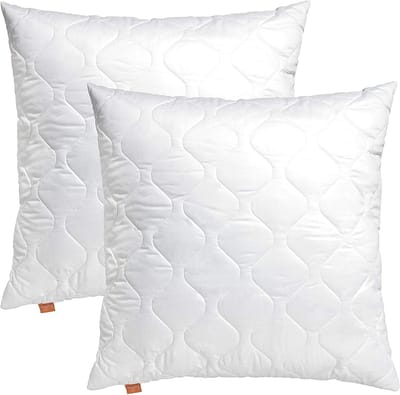Famanu – Kussen met ritssluiting van 80 x 80 cm, 100% microvezel, wit, allergievriendelijk en wasbaar tot 60 graden