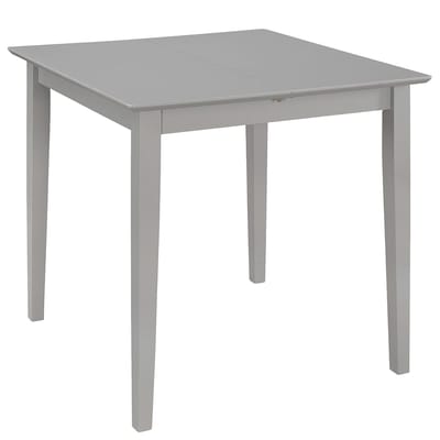 vidaXL - Eettafel - verlengbaar - (80-120)x80x74 - cm - MDF - grijs