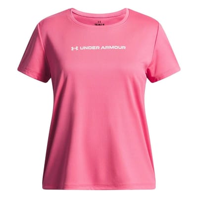 Under Armour Kinderen Tech Wordmark Performance T-Shirt (Roze)