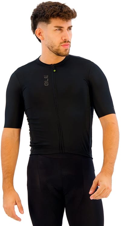 Ale Pragma Color Block Korte Mouw Wielertrui Zwart S Man