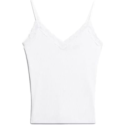 Superdry - Essential camitopje met kanten boord - Dames - Vesten