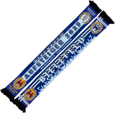 Gebreide Sjaal - Fan Sjaal - Sportevenement Bezoeken - Dubbelzijdig Motief - 145 cm - Blauw Wit Zwart