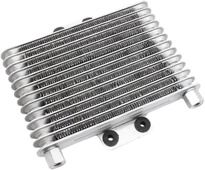 Motorfiets Oliekoeler - Olie Radiator - Motor Koelen - 12 Rijen Structuur - 125-400cc - Zilver