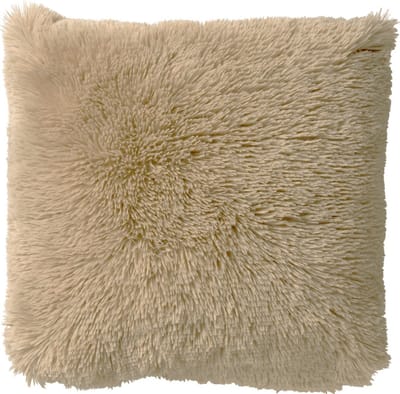 Dutch Decor FLUFFY - kussenhoes 60x60 cm - superzacht - XL kussenhoes - Pumice Stone - beige - met rits - zonder binnenkussen