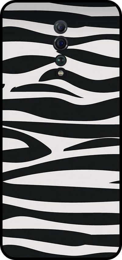 Smartphonica Telefoonhoesje Geschikt voor Oppo Reno Z met zebra opdruk - TPU backcover case zebra design - Zwart Wit geschikt voor Oppo Reno Z