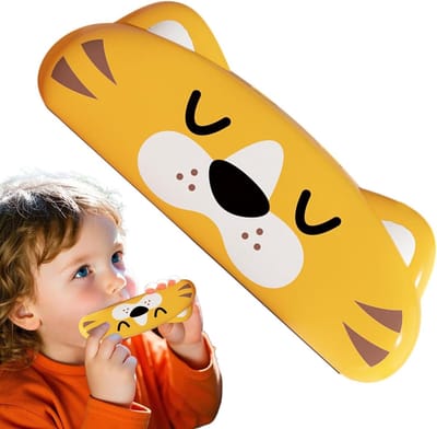 Mondharmonica Speelgoed - Muziek Instrument - Muziek Leren - Veilig ABS Materiaal - 16 cm - Geel