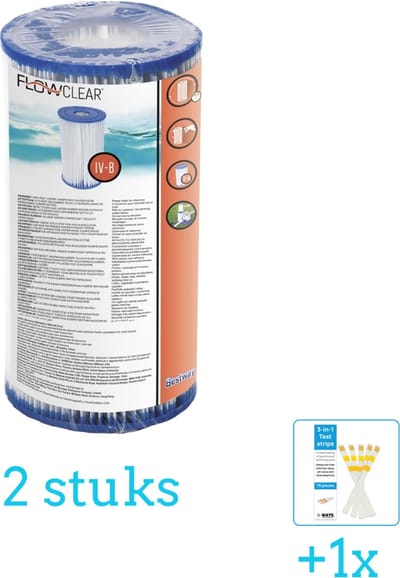 Bestway - Flowclear - Filtercartridge Type IV - Volumebundel - Filter - 2-delig