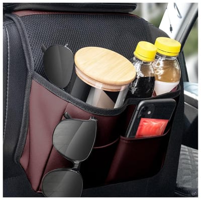 Dailygoods- Opbergtas Hoogwaardig Kunstleer - Auto Opbergzak - Multi-pocket Organizer - Waterdicht - Duurzaam - Eenvoudige Installatie - Autotas