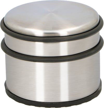 Alpina Deurstopper van 1.1 kilo - staal - met zwart kunststof rand - 9 x 7 cm