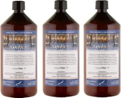 Bodylotion Hammam Herbal 1 Liter - set van 3 stuks