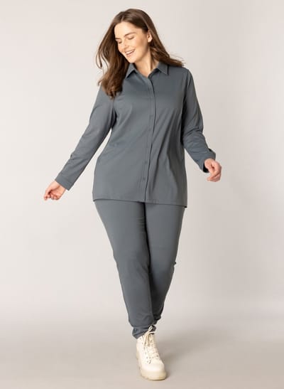 YESTA Vedita Essential Tops - Steel Blue - maat X-0(44)