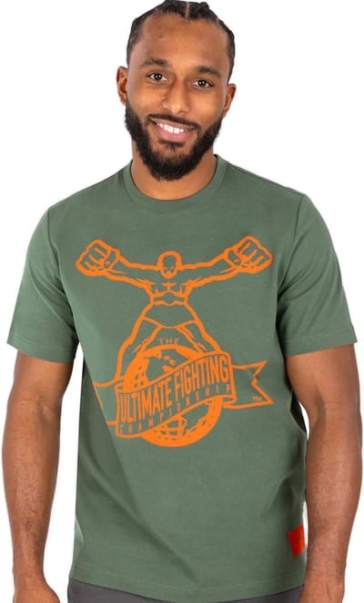 UFC by Venum Ulti-Man T-Shirt Kaki Oranje - S