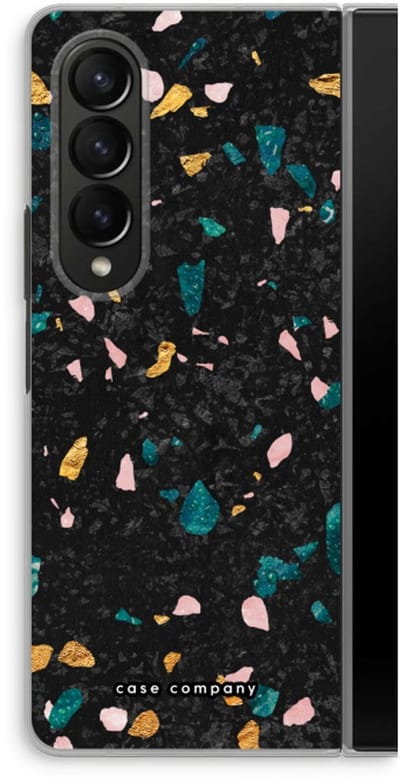 Case Company® - Hoesje geschikt voor Samsung Galaxy Z Fold4 hoesje - Terrazzo N°10 - Soft Cover Telefoonhoesje - Bescherming aan alle Kanten en Schermrand