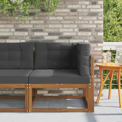 vidaXL - Outdoor - Hoekbank - Naturel
