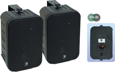 E-Audio B419B 6.5" 2-weg luidsprekers met ophangbeugel 200W 8 Ohm - Set van 2 - Zwart