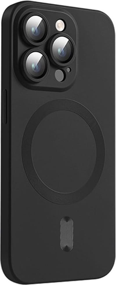 ENKAY Hoesje - Geschikt voor iPhone 16 Pro Max Hoesje - ENKAY Colour TPU Back Cover met Camera Lens Protector - MagSafe Compatible - Zwart