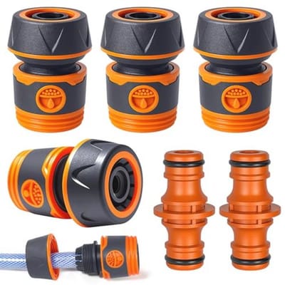 Dailygoods- Tuinslangverbinders 4 Stuks - Slangaansluiting 19 mm/3/4 Inch - Snelslangaansluitingen - Antislip Handgreep - Duurzaam ABS - Voor Tuinirrigatie