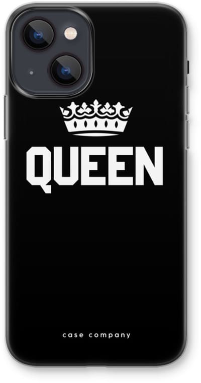 Case Company® - Hoesje geschikt voor iPhone 13 mini hoesje - Queen zwart - Soft Cover Telefoonhoesje - Bescherming aan alle Kanten en Schermrand